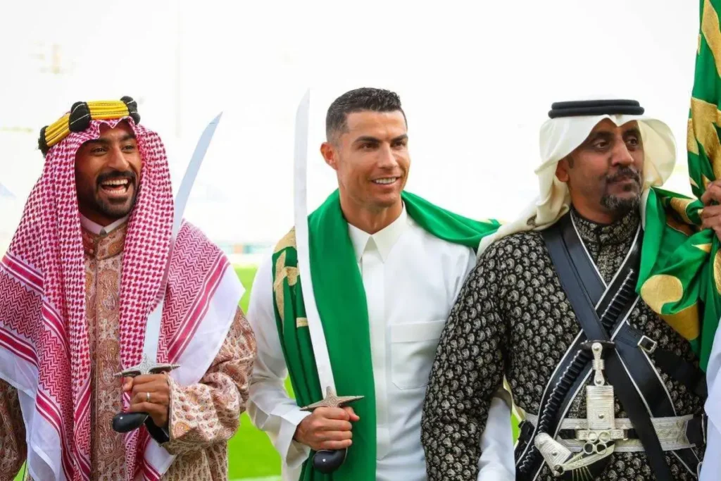 AA 20230223 30395491 30395477 CRISTIANO RONALDO CELEBRATES FOUNDING ANNIVERSARY OF SAUDI ARABIA e1683212312315